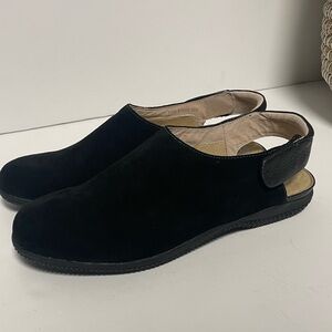 Softwalk Holland Black Leather Velcro Strap Mule Women’s 9.5